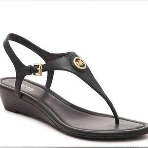 Michael Kors Ramona Wedge Sandals in Black, size 7.5